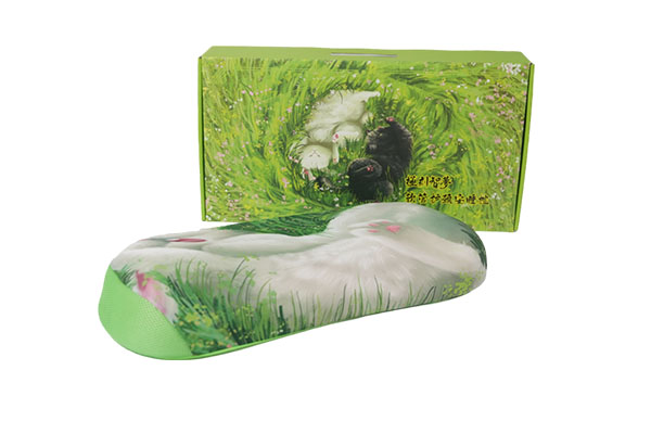 Flexible Tube Neck Protection Sleeping Pillow (Standard Version) Velvet Rabbit Green