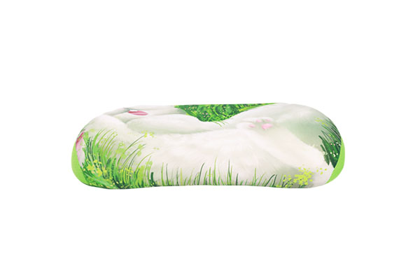 Flexible Tube Neck Protection Sleeping Pillow (Standard Version) Velvet Rabbit Green