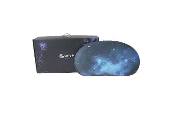 Ai Smart Pillow Traction Neck Protection Breathing Regulation Sleep Aid Pillow Height Adjustment Starry sky black control box + starry sky pillowcase